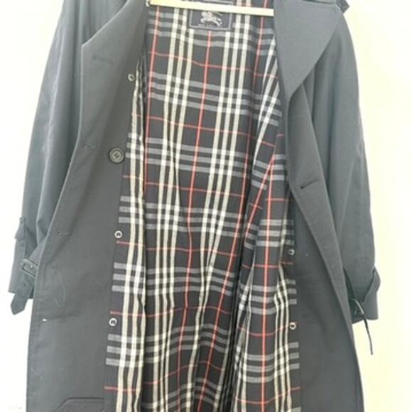 Vintage Burberrys' Navy Blue Trench Coat, 1980s, Size 12P – Excellent Condition - Picture 10 of 13